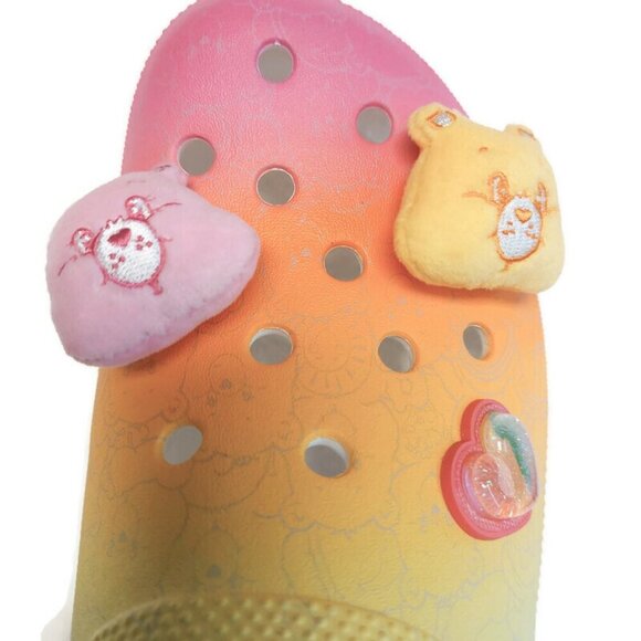 CROCS Care Bears Crush Slip On Clogs Mens Size 11 Womens 13 Shoes Rainbow White - Picture 5 of 11